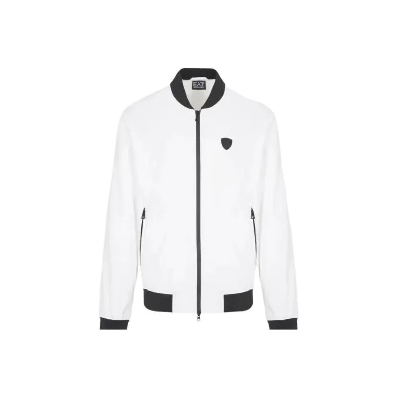 EMPORIO ARMANI Logo-Patch Zipped Bomber Jacket-0