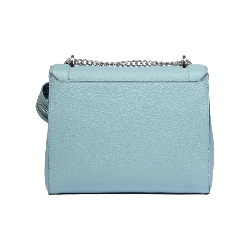LANCEL Calfskin Shoulder Bag, Handbag Medium Size Women's Blue-2