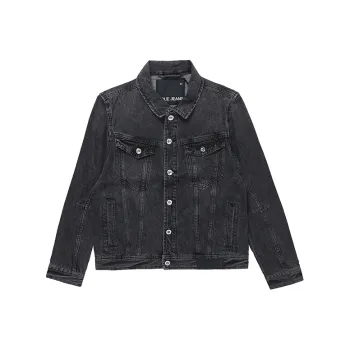 ABLE JEANS Denim Jackets Unisex Washed Vintage Gray