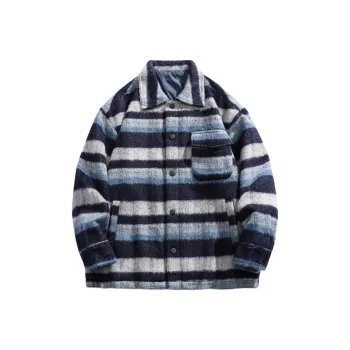 PEIMENG Jackets Coats Unisex Deep Sea Blue
