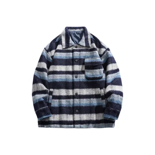 PEIMENG Jackets Coats Unisex Deep Sea Blue