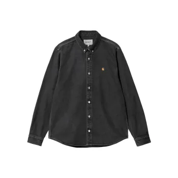 Carhartt WIP Logo Embroidered Curved Hem Shirt