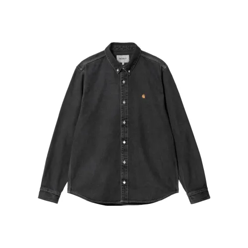 Carhartt WIP Logo Embroidered Curved Hem Shirt