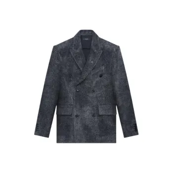 AMIRI DB SHIMMER BLAZER Business Suit Men's Dark Gray