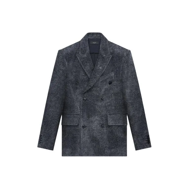AMIRI DB SHIMMER BLAZER Business Suit Men's Dark Gray-0