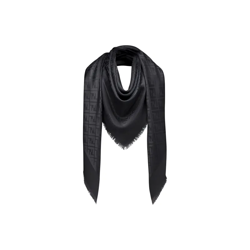 FENDI By Marc Jacobs Ff Shawl Black Lurex Shawl-1