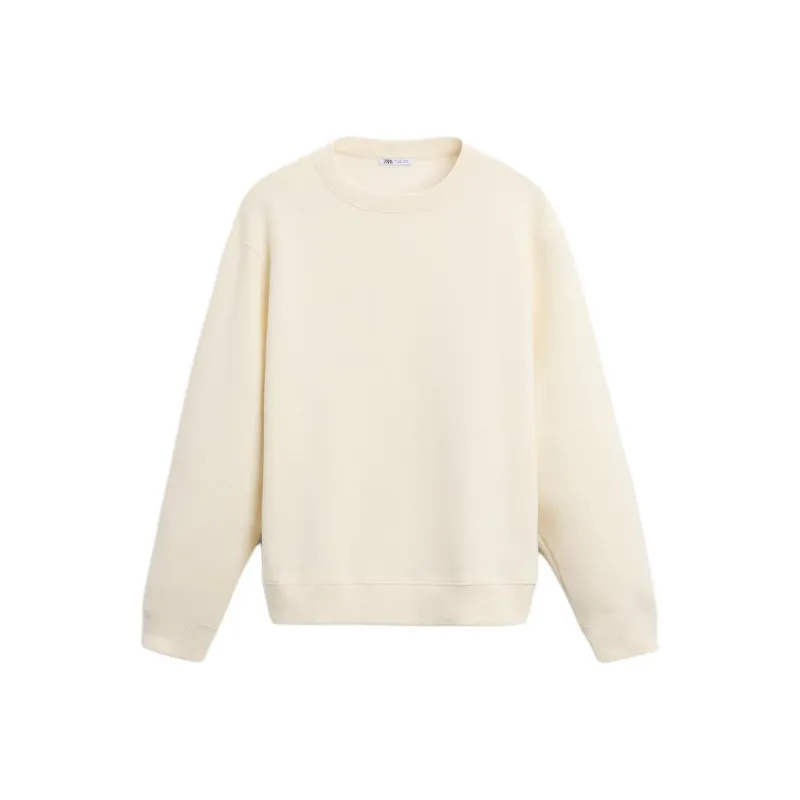 ZARA Sweatshirt Men's Raw White-0