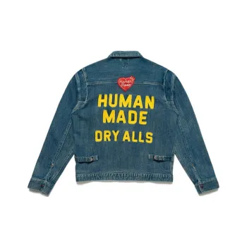 HUMAN MADE Denim Jackets Men Blue