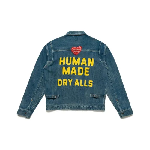 HUMAN MADE Denim Jackets Men Blue