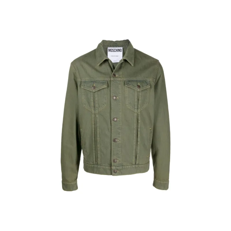 MOSCHINO Denim Jackets Men Green-0