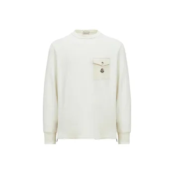 Moncler Logo Patch Chest Pocket Crewneck Sweatshirt