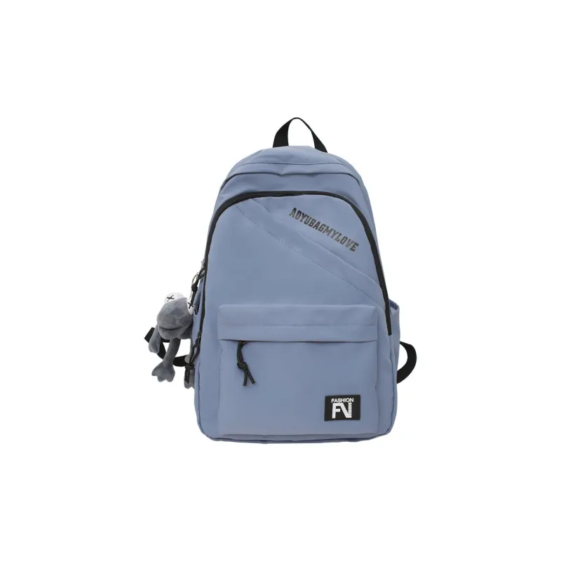 OUZIHUANG Nylon Backpack Unisex Black/Ecru/Red/Blue-11