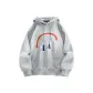 [Heavyweight Fleece-Lined]Heather Gray (Ma Inverted Smile)