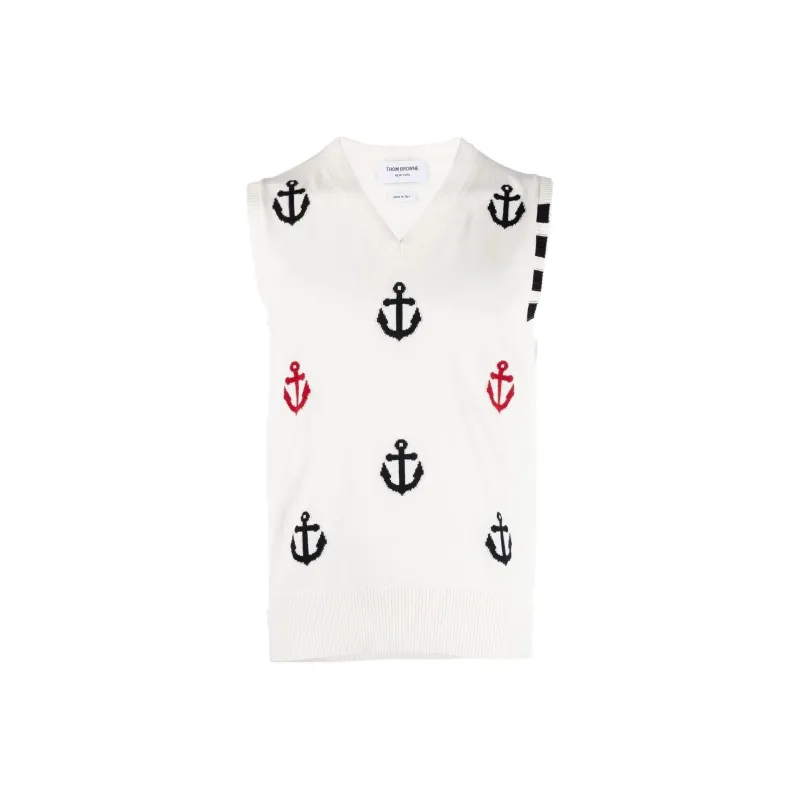 THOM BROWNE Vests Men White-0