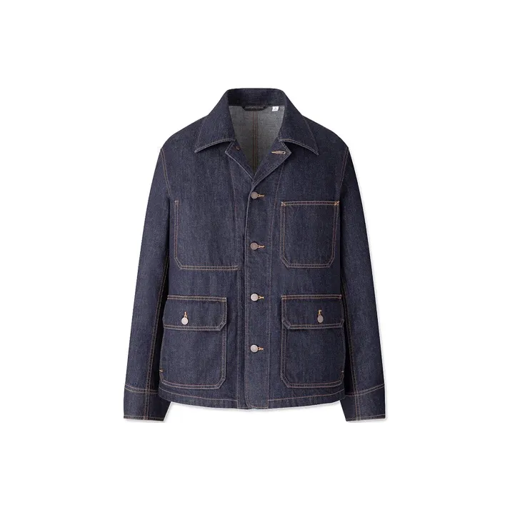 UNIQLO U Collection Denim Jacket Men's Navy Blue-0