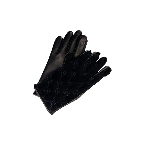 GUCCI Lambskin Gloves Men's Black