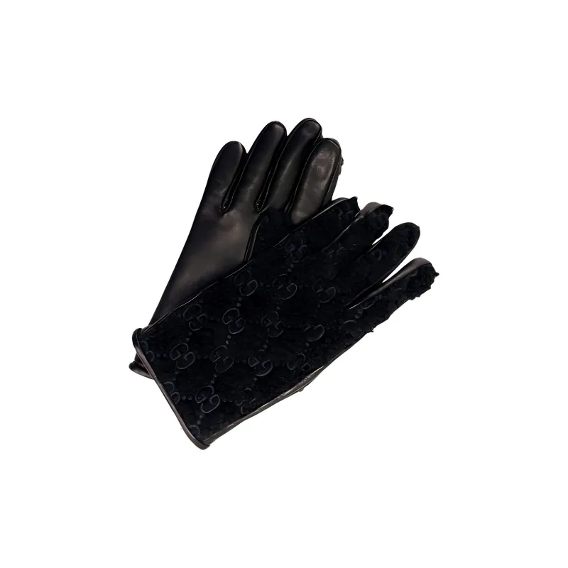 GUCCI Lambskin Gloves Men's Black-0