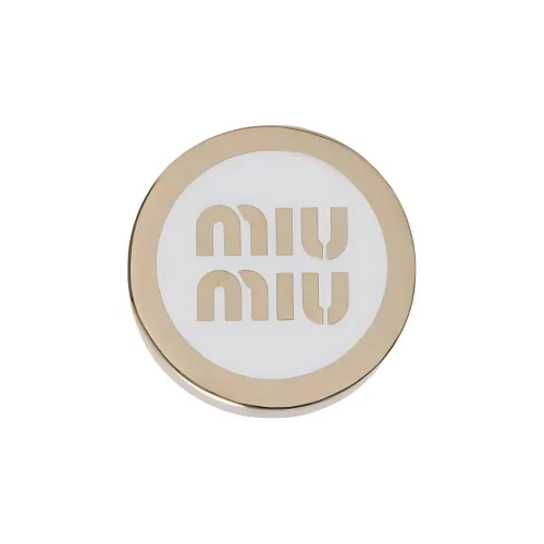 MIU MIU Metal, Enamel Brooches Women's Gold