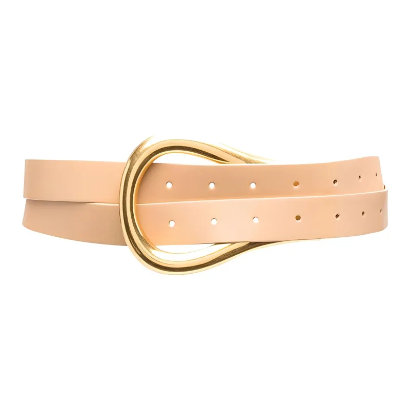 Bottega Veneta Leather Belts Women's Almond-0