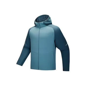 Anta Running Collection Jackets Coats Men's Silk Blue Green