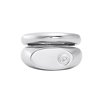 MICHAEL KORS Logo Engraved Double Layered Signet Ring