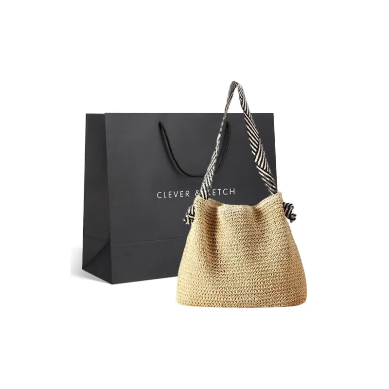 CLEVER& KETCH Fabric Tote Underarm Shoulder Bag Women's Coffee/Beige-6