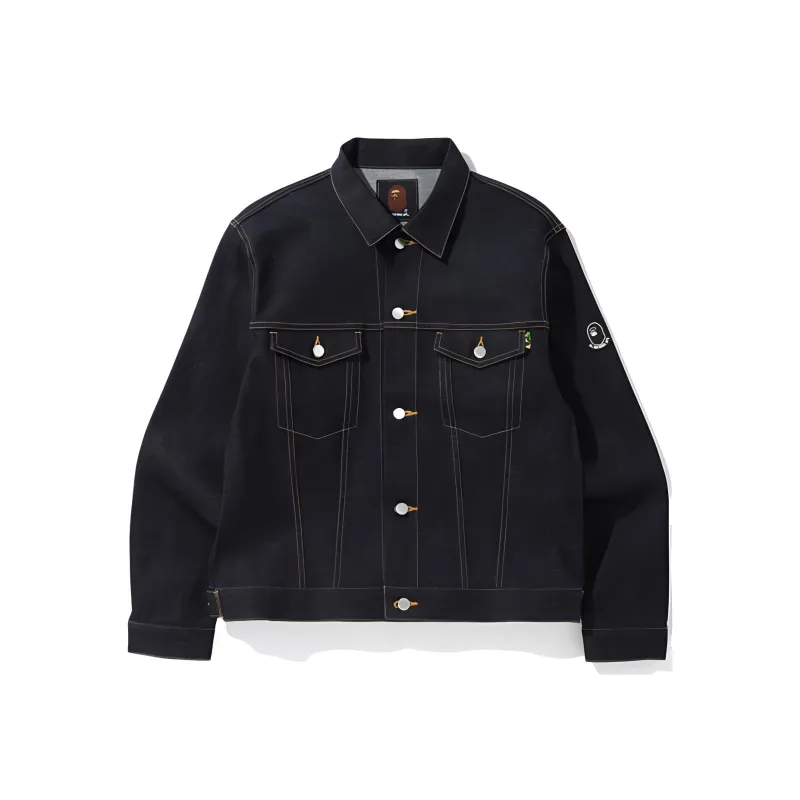 A BATHING APE FW22 Denim Jacket Men's Dark Blue-0