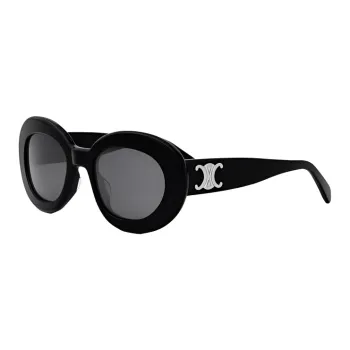 CELINE Acetate Oval Sunglasses Men's Black