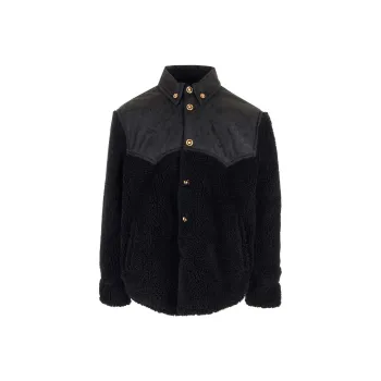 VERSACE Panelled Button Up Jacket
