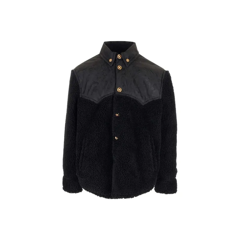VERSACE Panelled Button Up Jacket-0