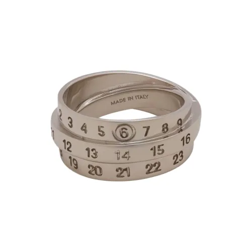 MM6 Maison Margiela Brass Rings Men's Silver