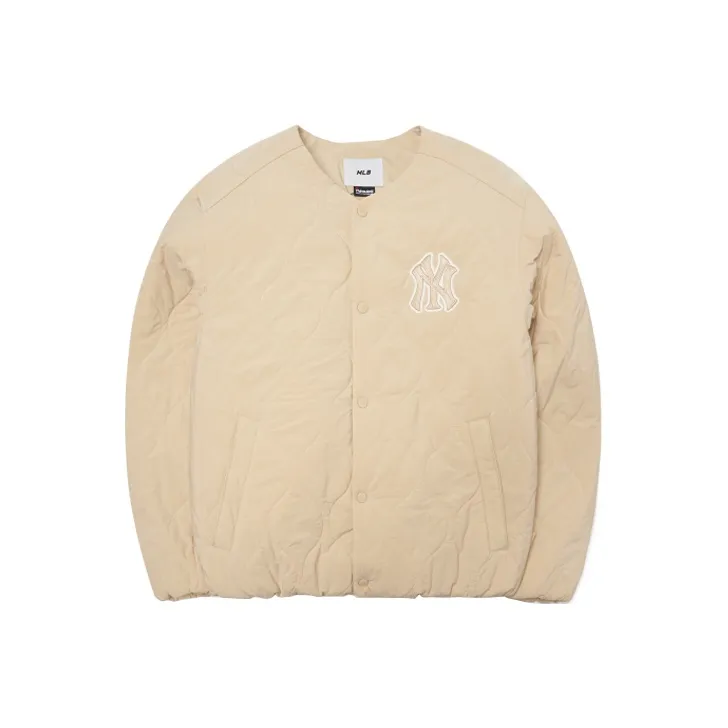 MLB New York Yankees Puffer Jackets Unisex Beige-0