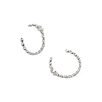 CHANEL Earrings Women's Silver