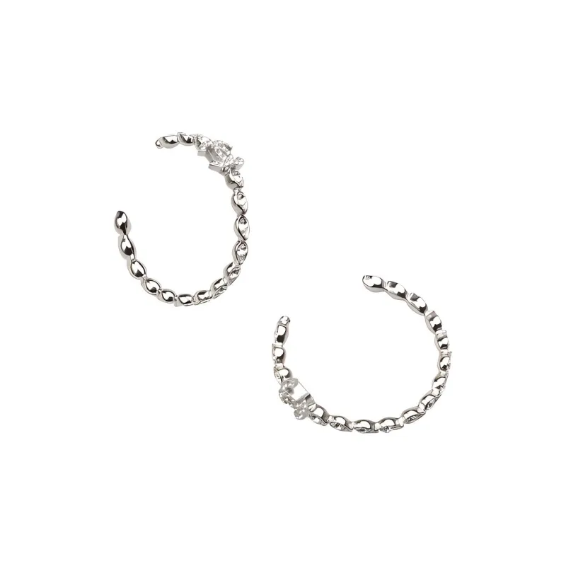 CHANEL Earrings Women's Silver-0