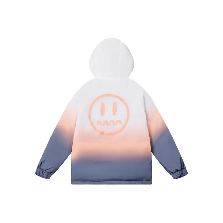 BEASTER Down Jacket Winter Unisex White Gray Pink Purple Gradient-0