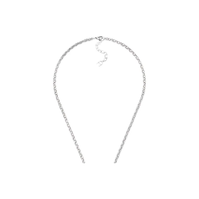 DIOR Brass Necklaces Unisex Silver-2