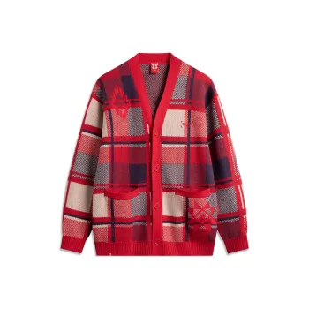 LiNing Rijin Doujin Collection Knitwear Men's Red Plaid
