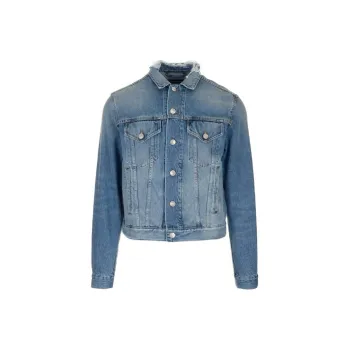 Balenciaga Denim Jacket Regular Fit Unisex Blue
