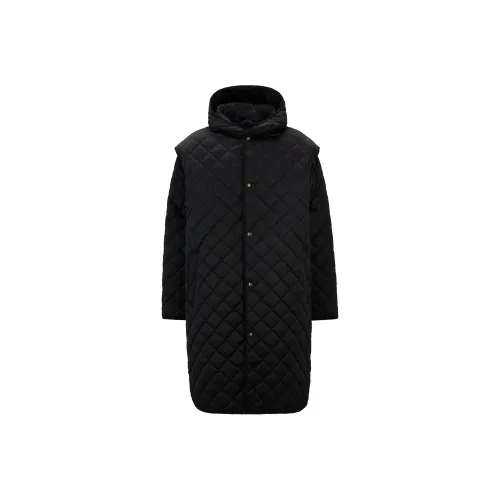 HUGO BOSS Water-Repellent Quilted Coat With Detachable Sleeves Puffer Jacket Men's Black
