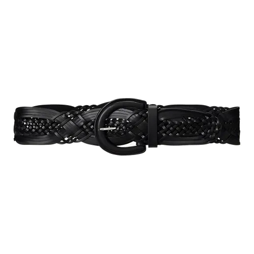 Polo Ralph Lauren Woven Design Leather Leather Belts Women's Black Width 5.7cm