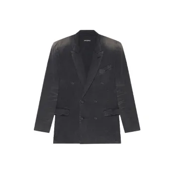 Balenciaga Slim Worn Out Double Breasted Jacket