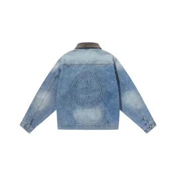 HARSH AND CRUEL Jacket Unisex Denim Blue