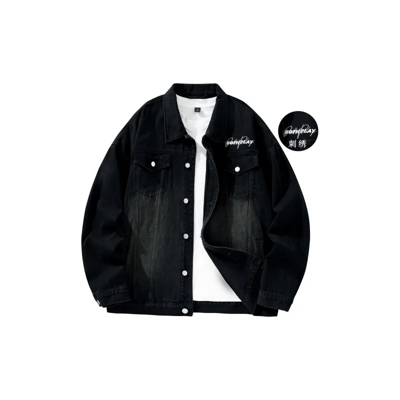 BOTH PLAY Denim Jacket Comes With Short Sleeved T Shirt Unisex-2