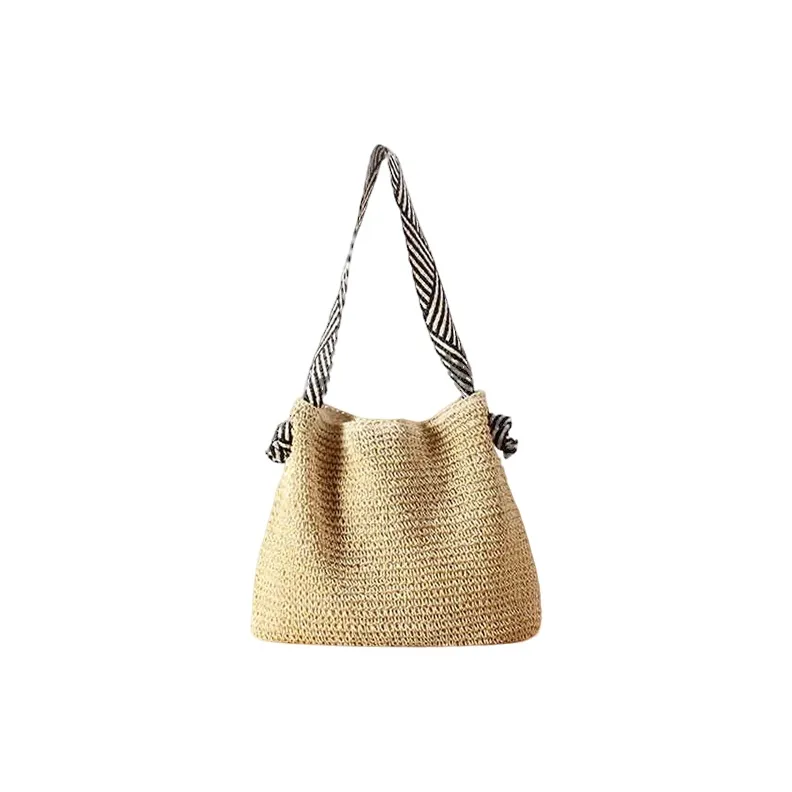 CLEVER& KETCH Fabric Tote Underarm Shoulder Bag Women's Coffee/Beige-5
