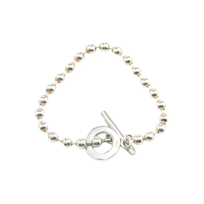 GUCCI 2000 2024 Sterling Silver Boule Bead Toggle Bracelet-2