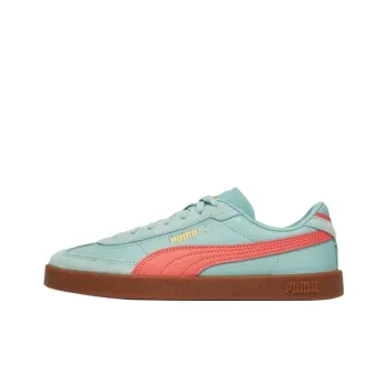 PUMA Club 2 Anti Slip Wear Resistant Low Top Skateboard Shoes Women's Light Blue