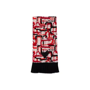 PRADA Knit Scarves Men Red
