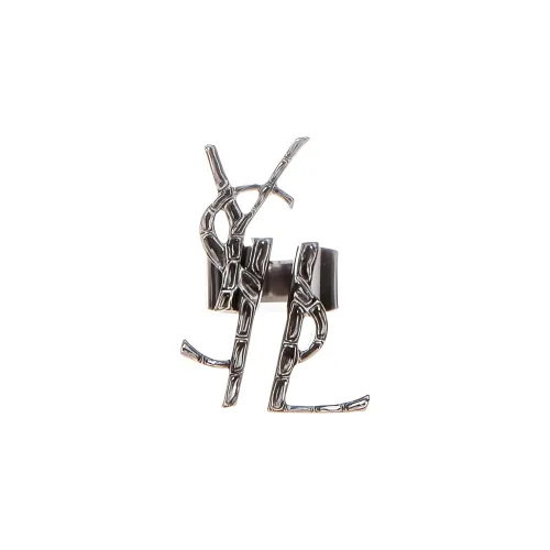 SAINT LAURENT Brass Rings Women's Silver