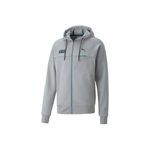 PUMA Mercedes AMG Petronas F1 Petronas Motorsport Formula One Hooded Jackets Coats Men's Gray