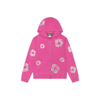 Denim Tears Cashmere Swarovski Cotton Wreath Zip Hoodie